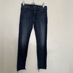 Mother Looker Ankle Fray Blue Jeans - size 25